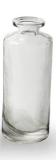Image of Clear Glass Bottle Vase, Vintage Rustic Textured Stem Bud Flower Vase, 3 Designs