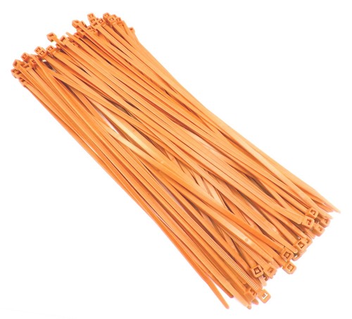 Zip Cable Ties 11" 50lbs 500pc Nylon Wire Tie Wraps Florescent Hi-Vis USA Made - Picture 6 of 7