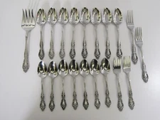 Imperial Stainless Flatware CHALMETTE Floral Forks & Spoons - 20 Piece Lot
