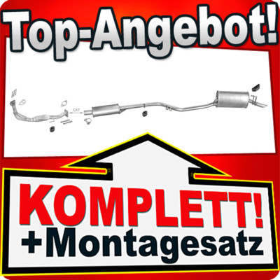 Auspuff für FIAT PUNTO (176) 1.1 Schrägheck 6-Gänge 176A6000 Auspuffanlage
