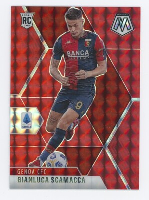 2020-21 Gianluca Scamacca Panini Mosaic Serie A Rookie Red Prizm