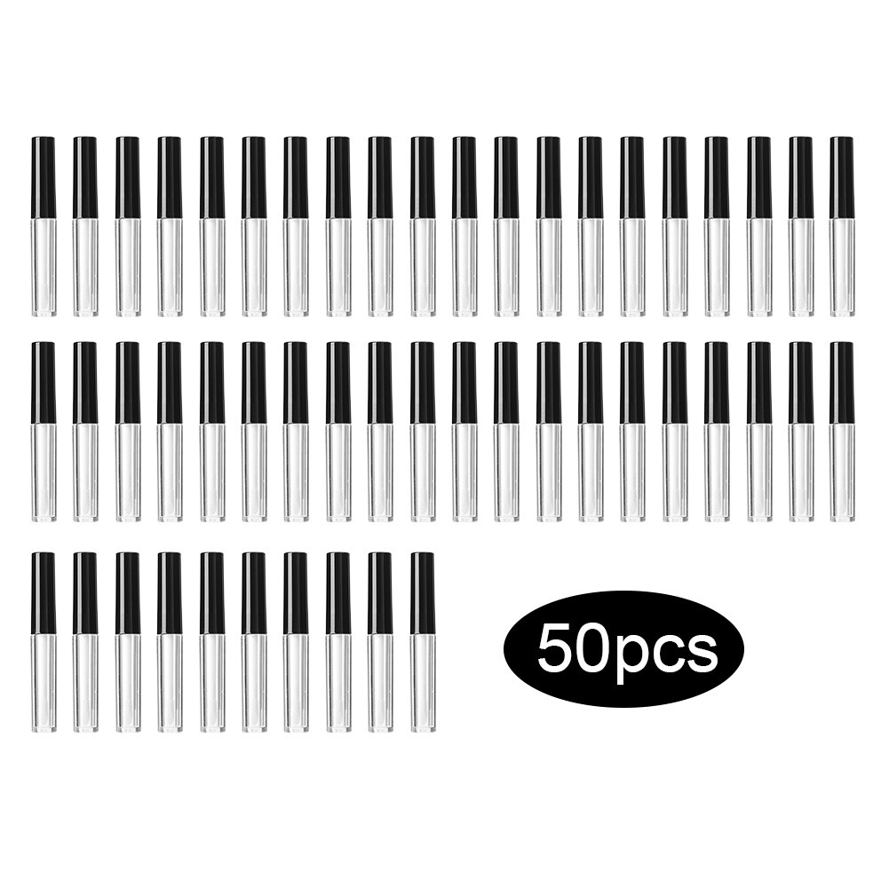 50pcs 1.3ml Empty Clear Lip Gloss Tube DIY Small Lipstick Tube Cosmetic