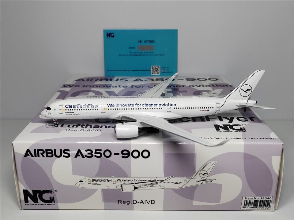 1:400 NG Model Lufthansa AIRBUS A350-900 Passenger Airplane
