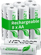 Rechargeable AA Batteries, 2800Mah High-Capacity Nimh AA Rechargeable Battery