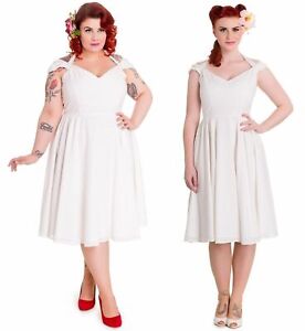 white rockabilly dress