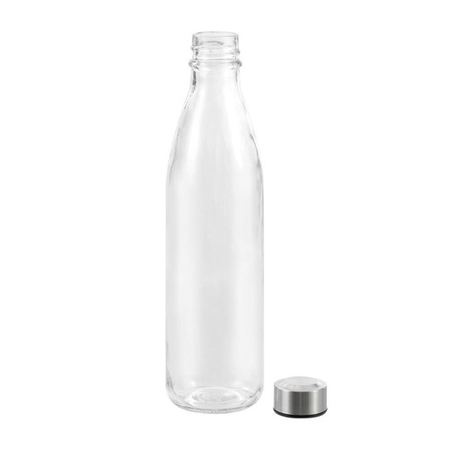 3x Lemon & Lime 1L Glass Screw Top Lid Water Bottle Juice Drink Container Clear - Picture 5 of 6