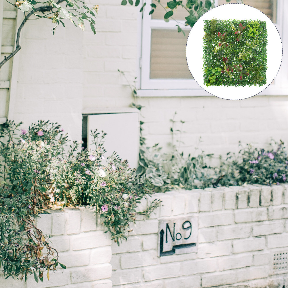 Artificial Plants Vines Plastic Fake Green Wall Supermarket Decoration Lawn-image