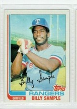 1982 Topps Baseball Card # 112 Billy Sample - Rangers