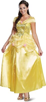 disney princess fancy dress adults ebay Belle Deluxe Adult Costume