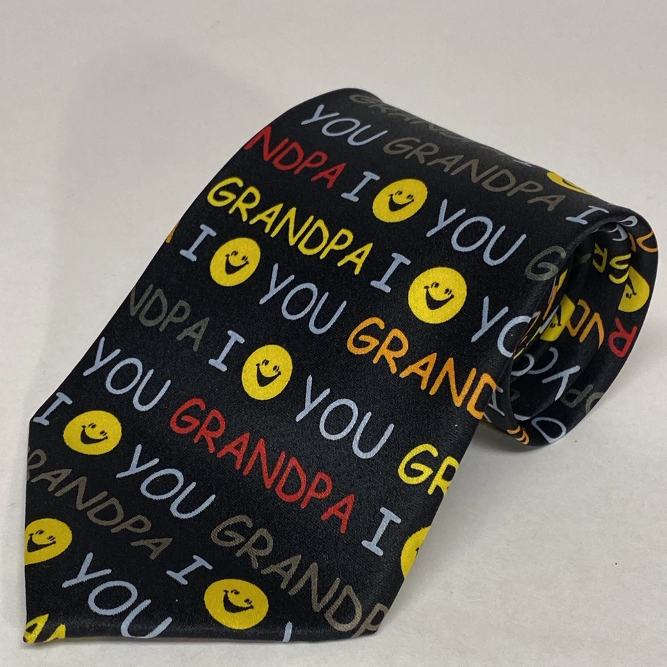 Parquet Novedad Corbata I Love You Abuelo Abuelo 58x3.9” Adulto Talla Hombre’s B4 Foto 4 de 4