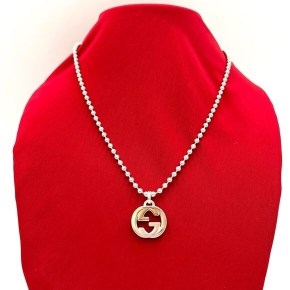 GUCCI INTERLOCKING G NECKLACE IN SILVER | eBay