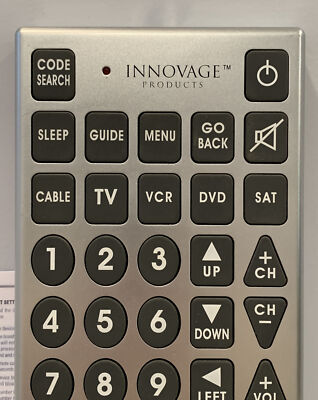 Innovage Jumbo Universal Remote Control Large Buttons With.