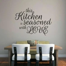 This Kitchen Is Seasoned With Love Wall Decal - Kitchen, Dining, Welcome, Decor