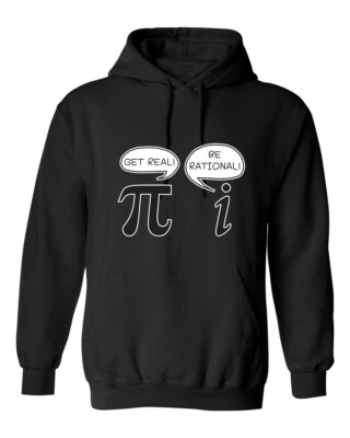 Get Real Be Rational Graphics Novelty Sarcastic Humor Men's Hoodies