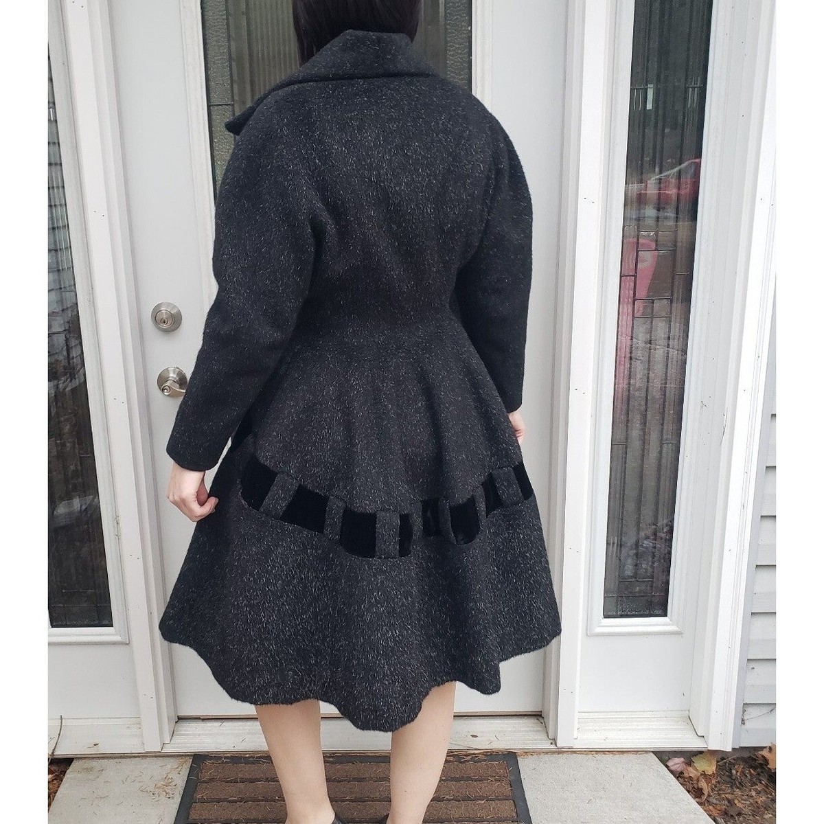 40s/50s Lilli Ann Fur Infused Wool Princess Coat | eBay