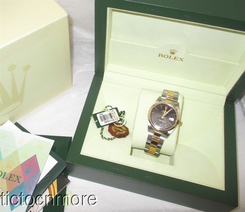 ROLEX OYSTER PERPETUAL 15203 WATCH MENS TWO TONE W/ BOX & PAPERS NO RESERVE!