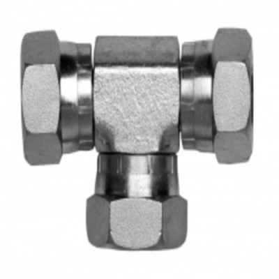 Gleiches BSPP drehbares weibliches T-Stück 60 ° Kegel Hydraulikadapter Größen 1/8'' bis 2''