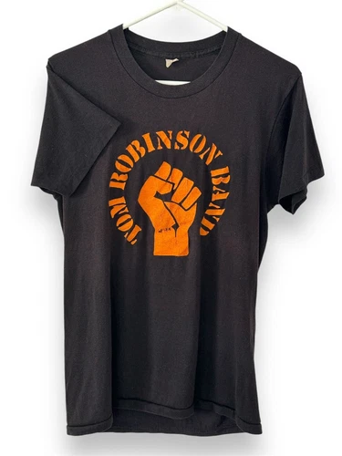 l978 Tom Robinson Band T-Shirt Large Power In The Da 1980s vintage concert t-shirt, vintage, size L, single stitch, B+ condition