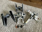 LEGO Star Wars Lot: X-Wing U-Wing TIE Fighter Ships & 5 Minifigures No Box READ