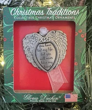 2025 Duchin Angel “You Left My Life, Never My Heart” Memorial Christmas Ornament