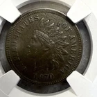 1870 indian head penny NGC AU Details (Enviromental Damage)