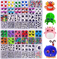 2500PCS Googly Eyes, 48 Styles Googly Eyes Self Adhesive for Crafts, Multi Color