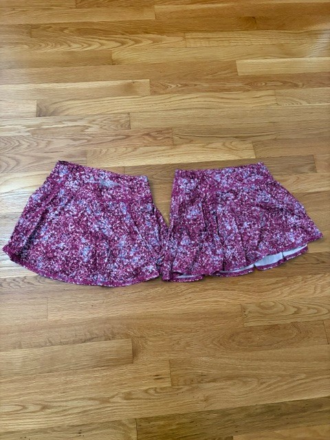Lot of 2 All in Motion Youth Girls Purple Spotted Skort M 7/8 with lining