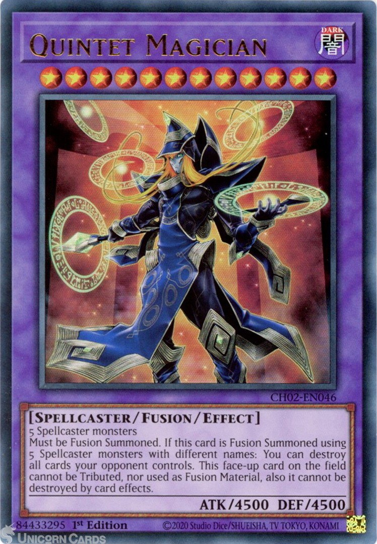 CH02-EN046 Quintet Magician : Ultra Rare 1st Edition Mint YuGiOh Card