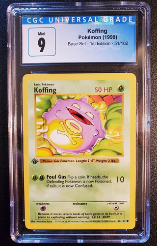 Koffing (1st Edition) graded CGC 9 for sale on eBay
