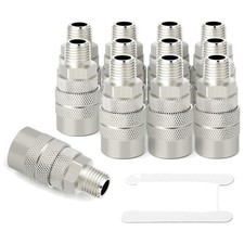 12PCS 1/2-Inch Male Industrial Coupler,1/4 Basic F