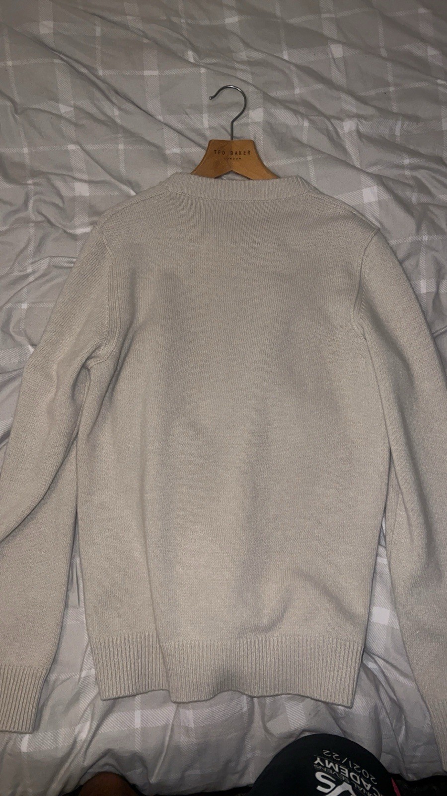 Stone Island Cotton Tight-Knit Beige Jumper Men's M Crew Neck Logo Patch image 2