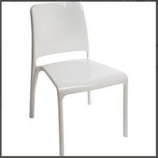 Plastic Outdoor Breakout Garden Meeting Room Chair Heay Duty White Plastic