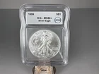 1999 American Silver Eagle 1 oz .999 Fine Silver - ICG MS69+ 69 Plus ALMOST A 70