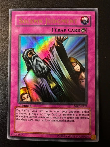 Solemn Judgment MRD-E127 Ultra Rare 1st Edition Lightly Played Yugioh