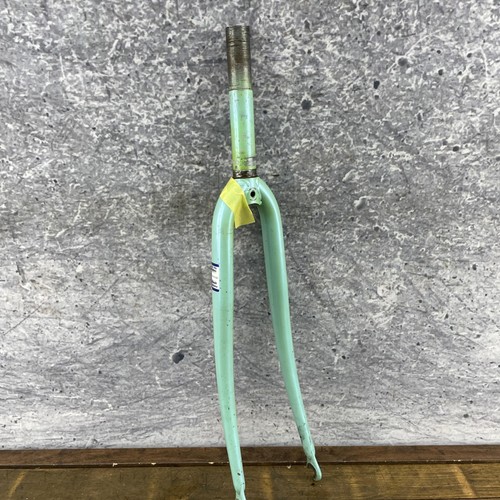 Vintage Bianchi Dedacciai Celeste Road Bike Fork 1 Inch Threaded Steel Italy - Picture 4 of 20