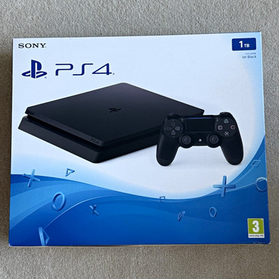 Factory Sealed Neu Sony PlayStation 4 Slim PS4 1TB Jet Black Konsole PAL Boxed