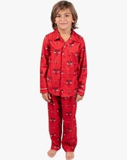 Ultra Game Youth NBA Official Super Soft Button Down Pajamas Set Chicago Bulls