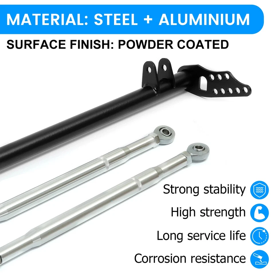 Barra de tracción delantera para Honda Civic Del Sol EK EG EH EJ 92-00 94-01 Acura Integra Foto 4 de 4