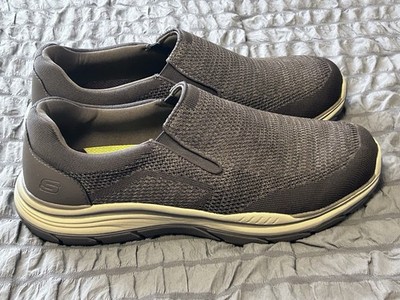 SKECHERS Expected 2.0 Brown Slip On Casual Mesh Comfort 204000WW Men's 13 WW