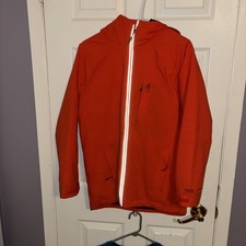 LL Bean Orange Kids' Hooded Waterproof Lightweight Insulated Jacket Size XL 18