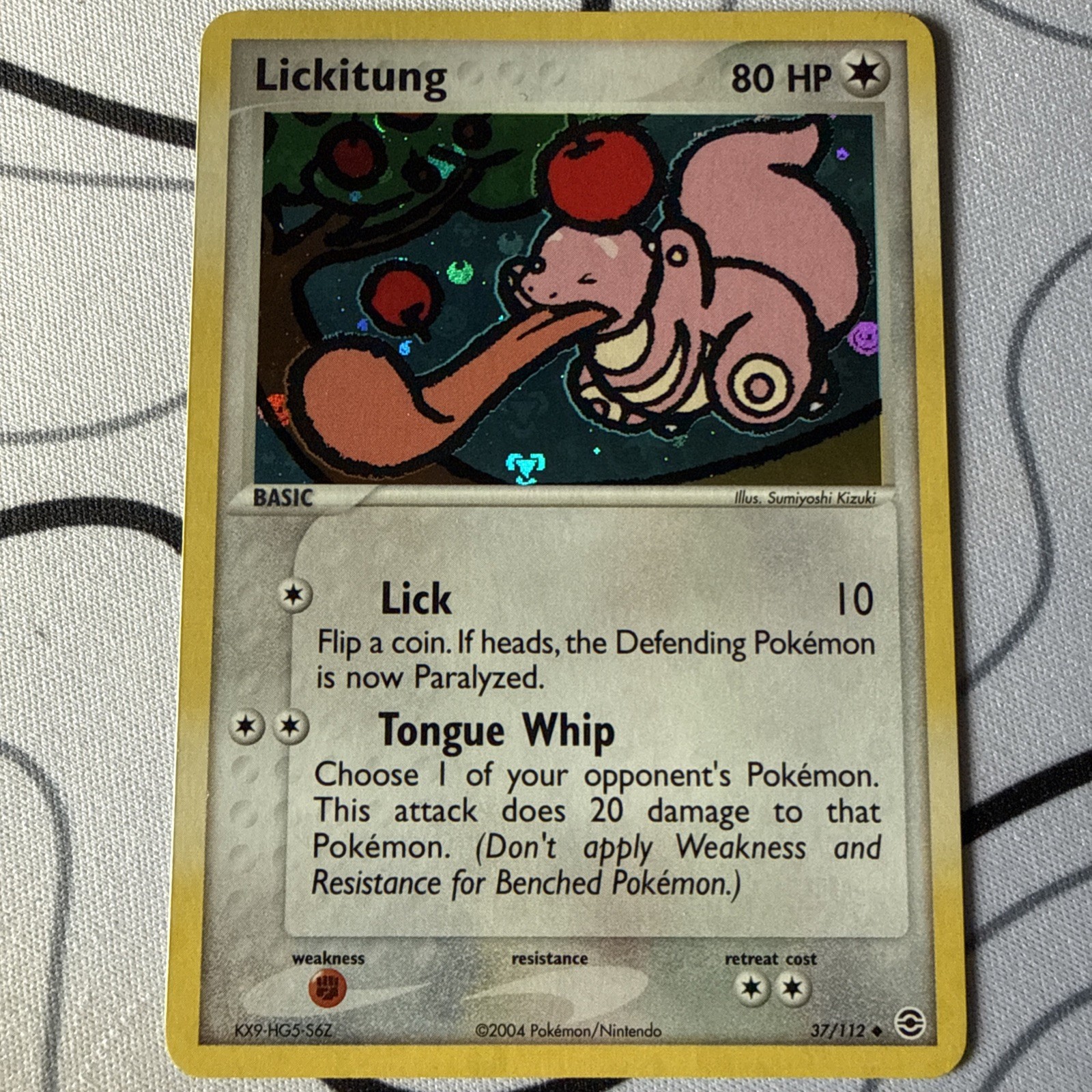 Lickitung 37/112 FireRed & LeafGreen Pokemon Card Reverse Holo Rare Near Mint