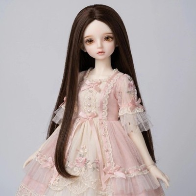 JD016 Straight BJD Synthetic Mohiar Wig Suit All Sizes Doll Wholesale Doll Hair