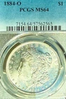 1884-O MS64 PCGS Radiant Surfaces New Orleans Mint Morgan Silver Dollar