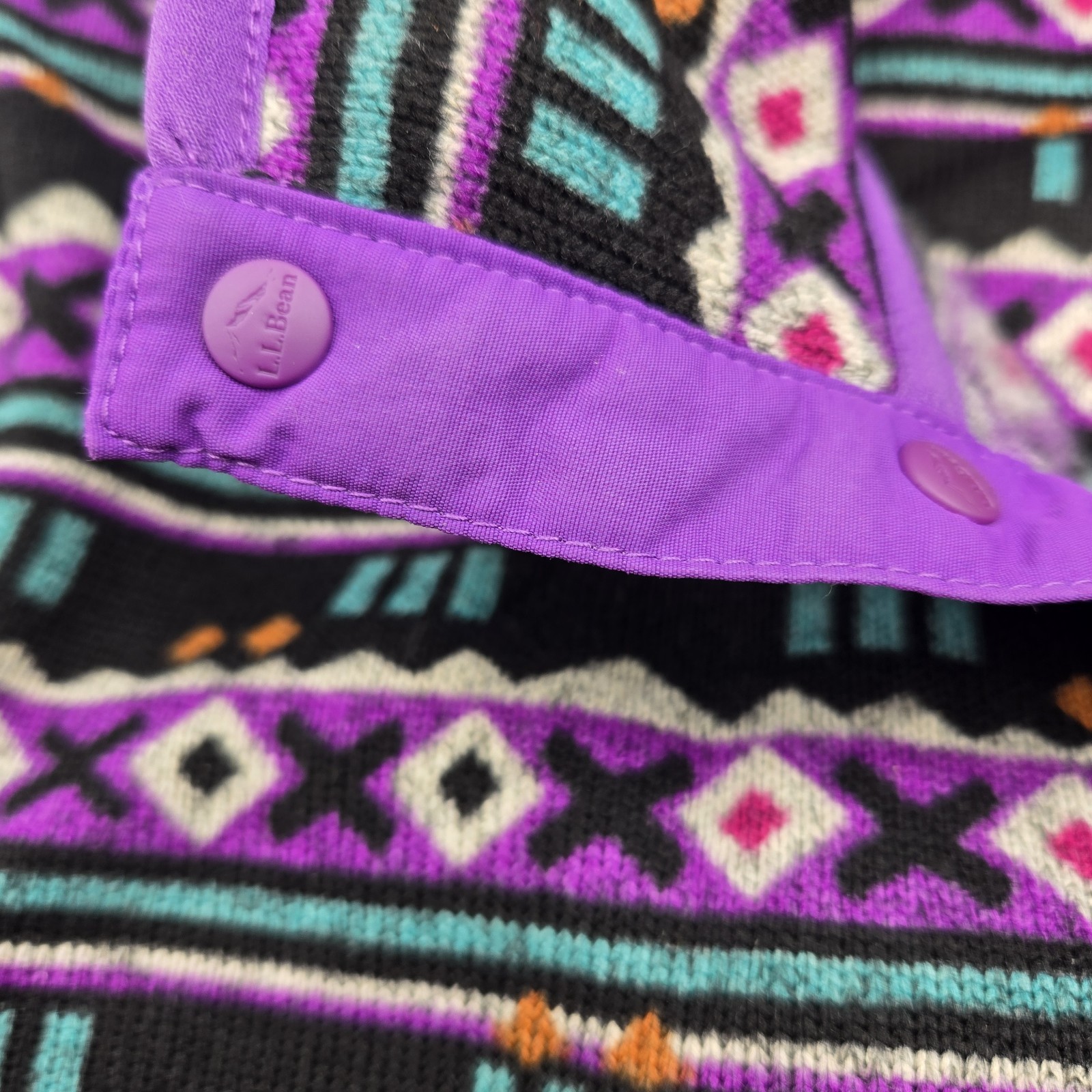 VTG GrannyCore Aztec Pattern LL Bean Sweater 1/2 … - image 4