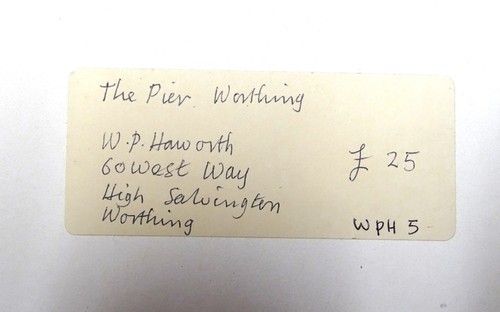 The Pier Worthing West Sussex W P Haworth framed original watercolour painting - Picture 4 of 4