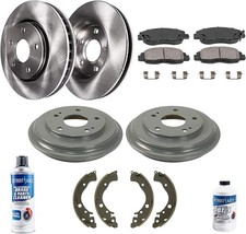 Front Rotors And Brake Pads Rear Drum Shoes For 2006-2011 Honda Civic 1.8l Front Rotors And Brake Pads Rear Drum Shoes For 2006-2011 Honda Civic 1.8l