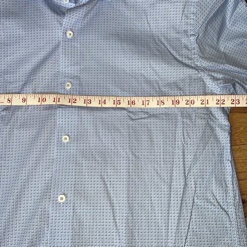 $179 Bugatchi Comfort Stretch Button Down L/S Shirt Men's Sz 16,5-34/35 Sky Blue - Picture 2 of 10