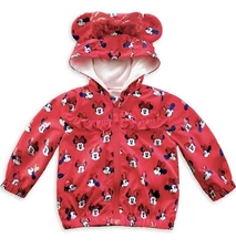 Disney Store Disney Baby 0/3M Minnie Mouse Baby Girls Red Full-Zip Hooded Jacket