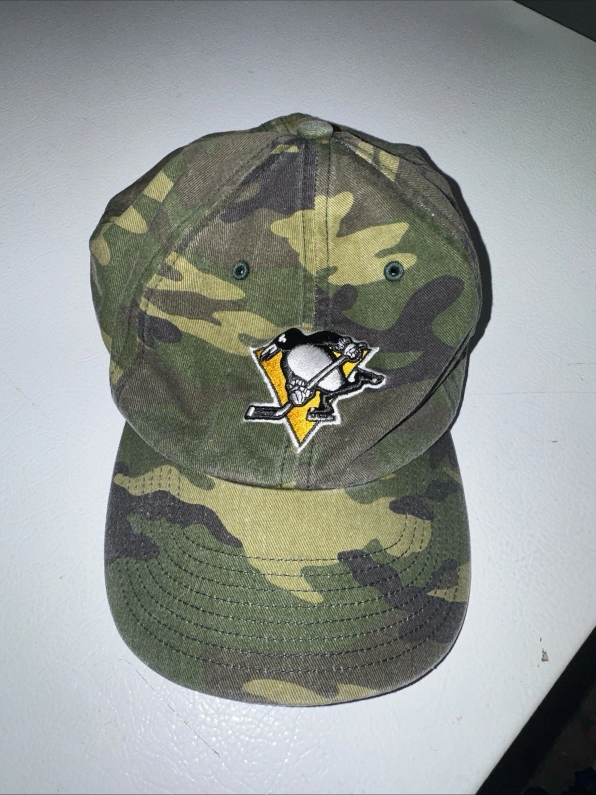 '47 Brand Pittsburgh Penguins NHL Camo Trucker Hat Snapback Cap Adjustable Osfa