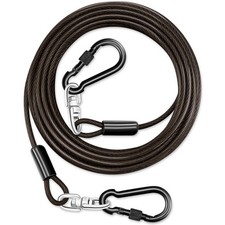 Heavy Duty Dog Tie Out Cable for Outside,10FT Dog Runner Cable with Swivel Ho...